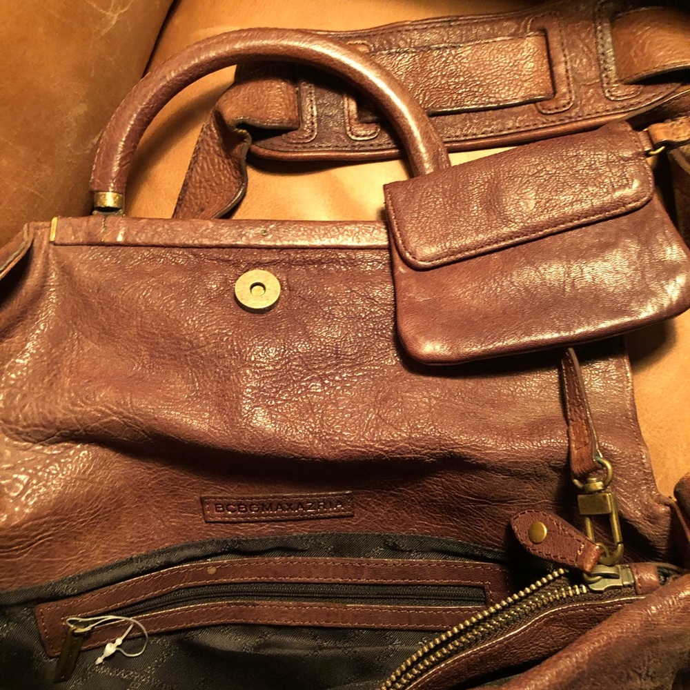 BCBG Maxazria Foldover Leather vintage style bag - Picture 6 of 8